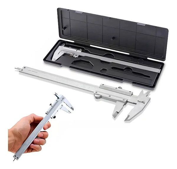 Paquimetro Manual Universal Analogico 150mm Aço Inox Estojo Thype