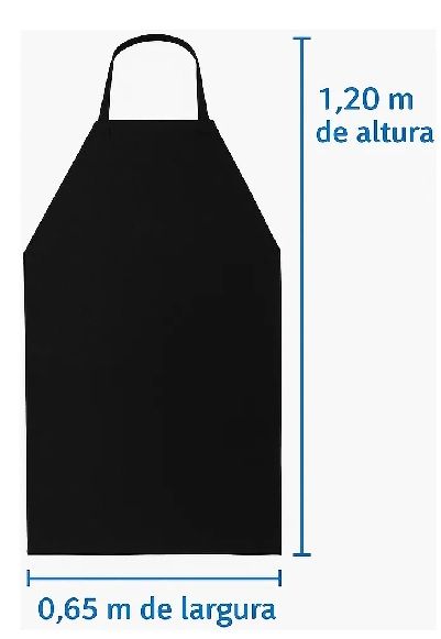 Avental De Pvc Forrado Com Tiras Soldadas 1,20x0,65 Com Bainha