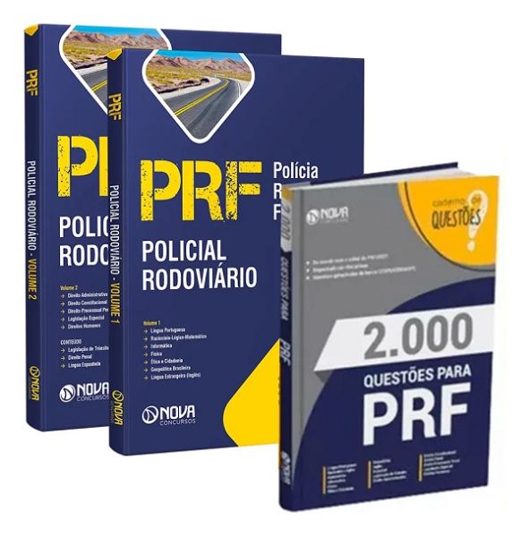 Kit Apostila PRF Policial Rodoviário + 2000 Questões – Preparação Concurso PRF