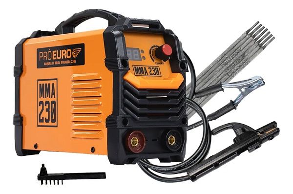 Máquina Solda Inversora 230a MMA Tig Pró Euro + Eletrodo 250g